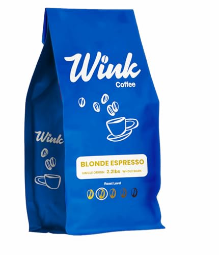 Wink Coffee Blonde Espresso, Light Roast Whole Bean Coffee, ...