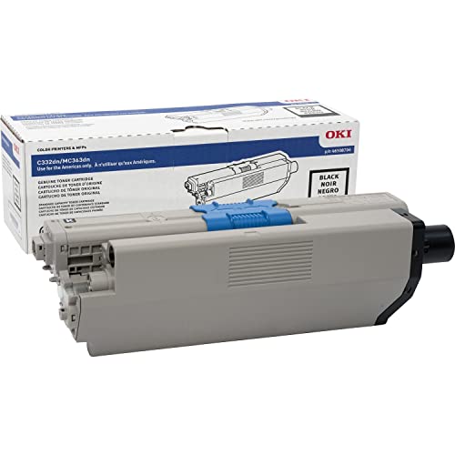 Genuine Brand Name OEM Okidata C332dn/MC363dn Black Toner Cartridge (3.5K YLD) 46508704