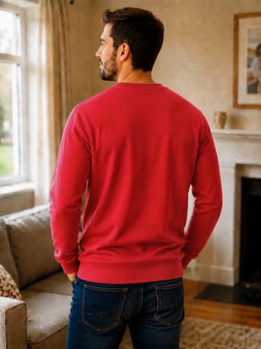 Image of Mack Jonney Men's Printed Fleece Sweatshirt|Full Sleeve Round Neck Winter Sweatshirt for Casual Wear|Travel|Gym & Everyday Style-mj-403