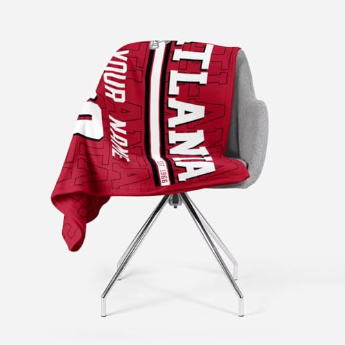 Image of ANTKING Atlanta Throw Blanket for Men Women Boy Custom Name and Number Gifts