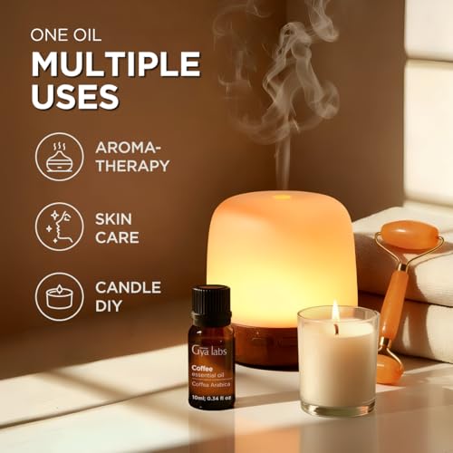 Image of 100% Pure Coffee Essential Oil - 0.34 Fl Oz - Coffee Oil for Hair, Skin, Diffuser, Aromatherapy & DIY Candle Making Scent