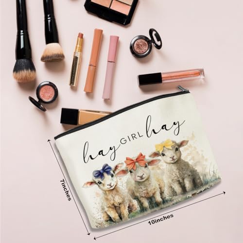 Sheep Gifts for Sheep Lovers Sheep Stuff Makeup Bag Western Accessories Country Girl Gifts Cosmetic Bag for Women Girl Sister Friend Daughter Bestie Teen Animal Lover Graduation Birthday Christmas2