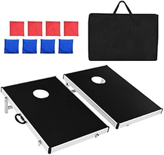 Maxmass Bean Bag Toss Game, Foldable & Portable Corn Hole Game with 2 Boards, 8 Sandbags and 1 Carry Bag, Sand Bag Throwing Game Set for Parks, Backyards, Campgrounds, Beaches
