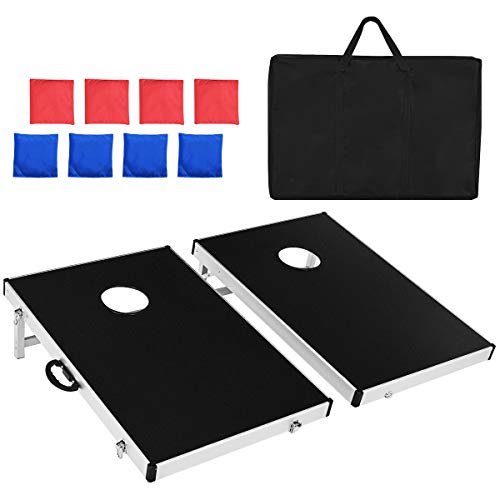 Maxmass Foldable Corn Hole Game Set with 2 Boards and 8 Sandbags