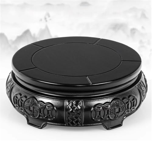 Soporte para macetas de patio con relieve: base de ébano anticaídas 6