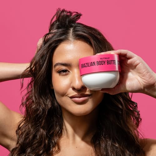 Image of Nutrius Brazilian Body Butter Cream Twin Pack, Coco Bliss & Berry Bliss Scents, Deep Moisturizer with Cupuacu Butter, Cocoa Butter & Acai Oil, Non Greasy Hydrating Body Cream, 2 x 6 oz