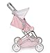 JC Toys - Berenguer Boutique | Fashionable Stroller with Canopy and Storage | Simple Folding |Pink Floral Collection | for Dolls up to 18