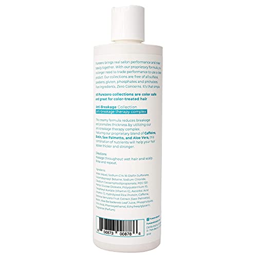 Purezero Anti-Breakage & Thickening Shampoo Conditioner Set - Anti-Thinning - For Hair Loss & Hair Thinning - Zero Sulfates, Parabens, Dyes - 100% Vegan & Cruelty Free - Color Safe #TOP6