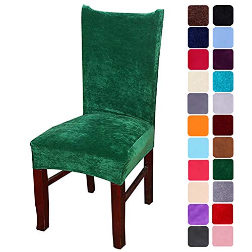 smiry Velvet Stretch Dining Room Chair Covers Soft Removable Dining Chair Slipcovers Set