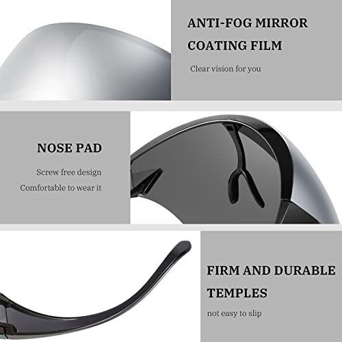 FEISEDY Full Cover Face Visor Protective Glasses Mirror Shield Sunglasses Anti Fog B2781 by FEISEDY - Image 5