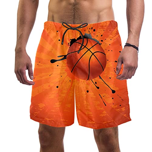 Maillots de bain pour hommes JDEZ avec motif ballon de basket-ball