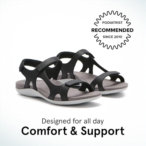 ABEO Oasis Sport Sandal | Walking Sandals Women | Water Resistant Leather Sandals | Three Points of Adjustability | Built-in Orthotic Insole2