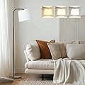 AKASUKI Floor Lamp for Living Room with 3 Color Temperatures, Foot Switch Standing Lamps for Living Room, Bedroom, Office, Arc Mordern Floor Lamp with 9W LED Bulb Included