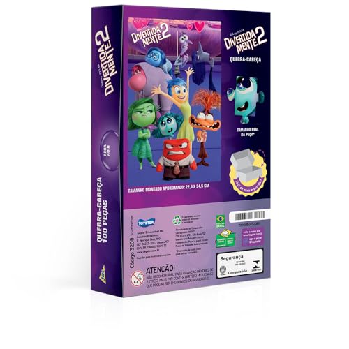 Divertidamente 2 - Quebra-cabeça 100 peças, JAK, Toyster brinquedos