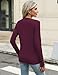 AKEWEI Sweater Women V Neck Long Sleeve Tops Fall Fashion Clothes 2024 Knit Trendy Pullover(Burgundy,Large)