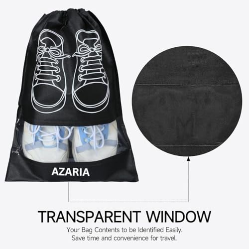 Azaria Shoe Bag for Travel & Storage 5Pcs Shoe Bags Pouches Travel | Shoe Cover for Travelling | Travel Organizer for Women & Men | Shoes Cover Bag |Travel Accessories Shoe Organizer (5 pcs Shoe Bag) 5 41oaBE6PJAL