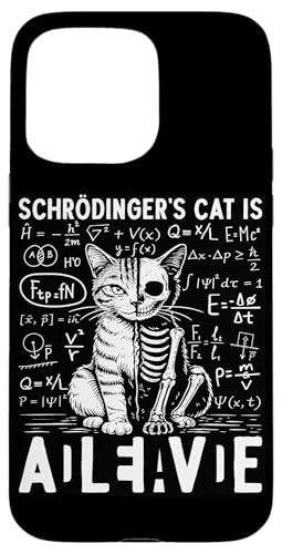Schrodingers Cat Is Alive Dead �ʎq�����w �X�}�z�P�[�X iPhone 15 Pro Max �p