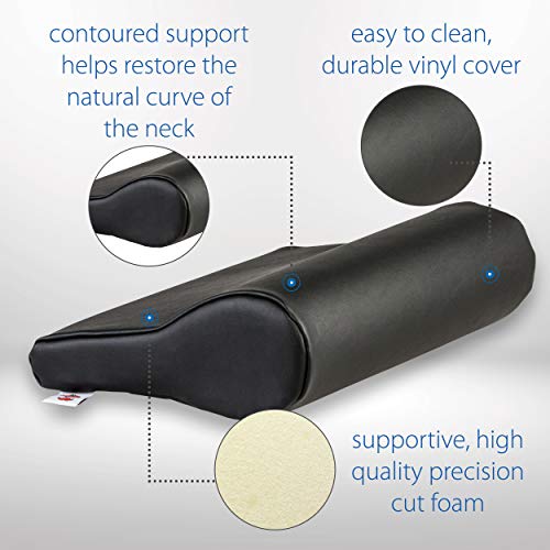 Core Products AB Contour Cervical Support Pillow, Vinyl - Black - Thumbnail 4