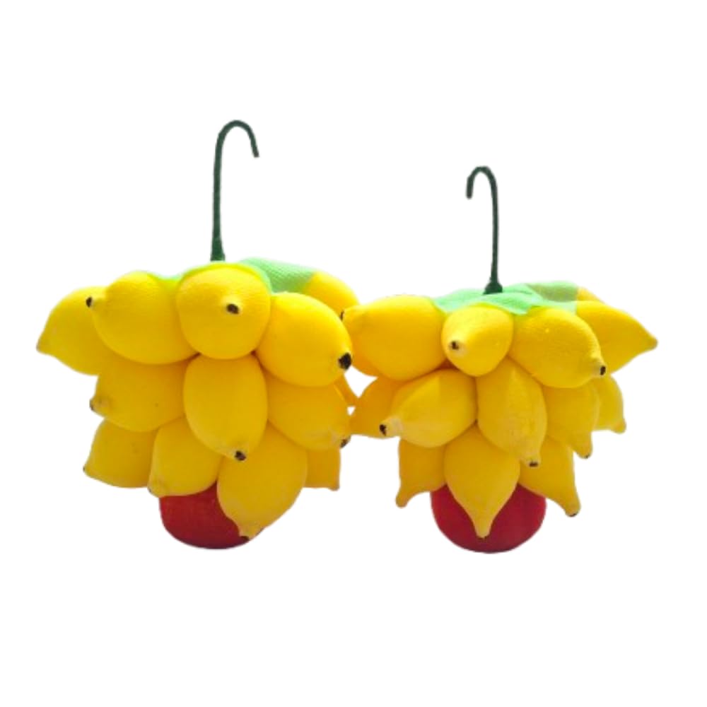 Artificial Banana Bunches for Decoration | Handmade | Fabric Banana Bunches | Realistic KelekeGuchchhe, AratiGuttulu, VazhaiKulaikal | Festival Home Decor Celebrations (Set of 2)-image-18