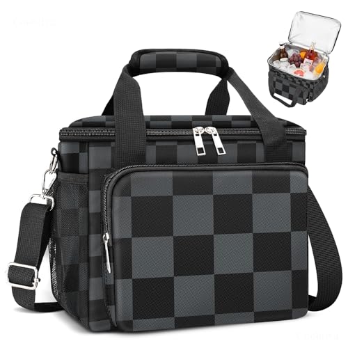 Coobiiya Insulated Lunch Bag Cooler Bag,Lunch Box for Men Leakproof,Portable Cooler Freezable Soft Lunchbox for Adult Camping,Travel,Kayaking & Beach