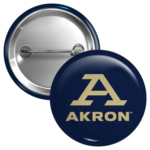 Akron Zips Large 3-Inch Button Pin Officially Licensed Collegiate Product