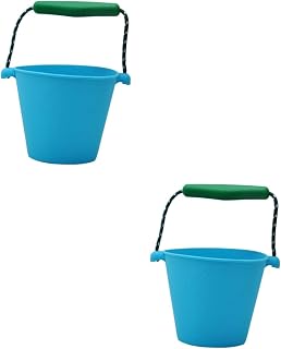 Gadpiparty Collapsible Outdoor Bucket 2pcs Beach Toys Portable Collapsible Bucket with Handle Collapsible Beach Bucket