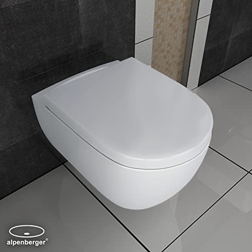 Spülrandloses WC Alpenberger Modernes Wand-WC mit Softclose