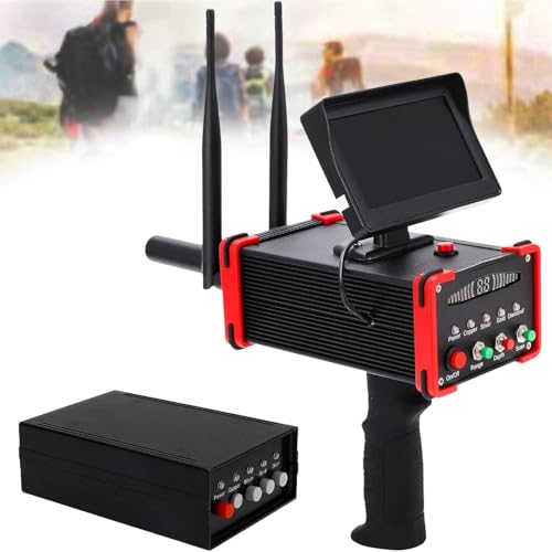 Detector Metales Subterráneo Oro Profesional Con Pantalla HD Rango Profundidad Ajustable 1-16 Metros