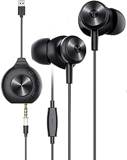 Bluedio Earphones, Li Pro Wired Earbuds In-Ear Magnetic Headphones with Mic, 7.1 Channel Virtual USB Surround Stereo, Noise Isolating for Computer, Smartphones, PSP which Support 3.5mm (Black)