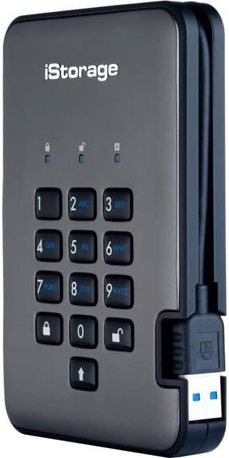 iStorage diskAshur PRO2 2 TB Portable Rugged Hard Drive - 2.5 External - TAA Compliant