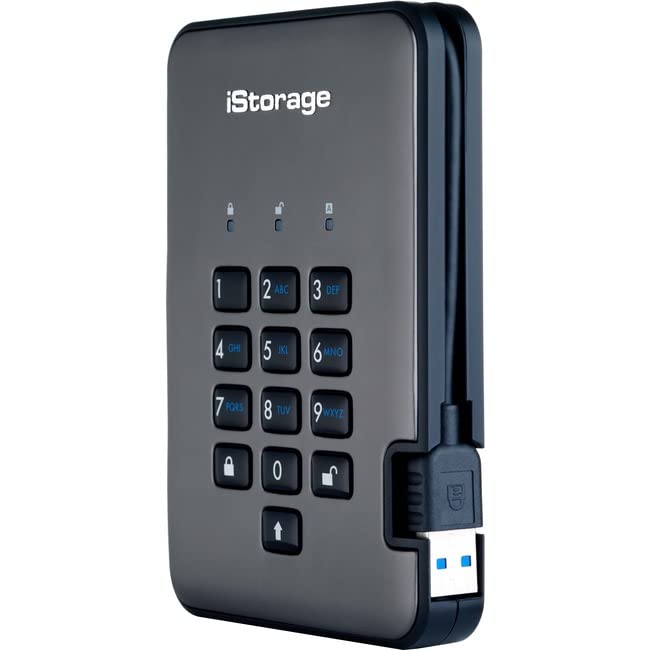 iStorage diskAshur PRO2 2 TB Portable Rugged Hard Drive - 2.5 External - TAA Compliant