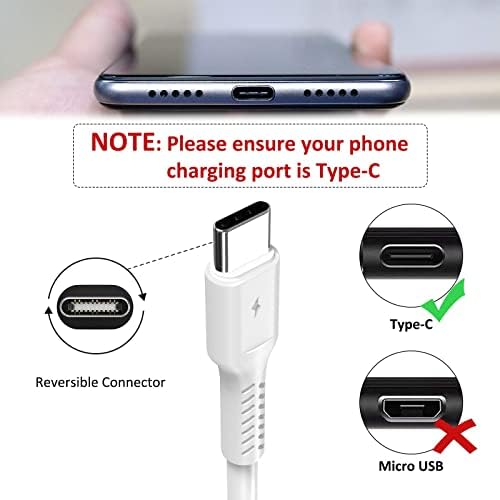 ADILIFT USB C Cable Short 0.2m 5Pack, 3A USB Type C Fast Charging Cable 20cm USB A to USB C Charger Cable Data Sync for Samsung Galaxy S10 S9 S8, Huawei P20/Mate20, OnePlus 6T & More - White