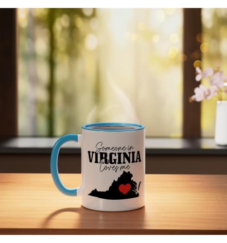 Taza cerámica azul y blanca 11 oz miniatura 3
