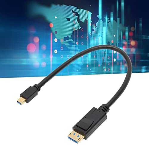 Cabo Mini DP para DisplayPort 8K, 30 cm de comprimento 32,4 Gbps 8K Mini DP para DP Cabo de transmis