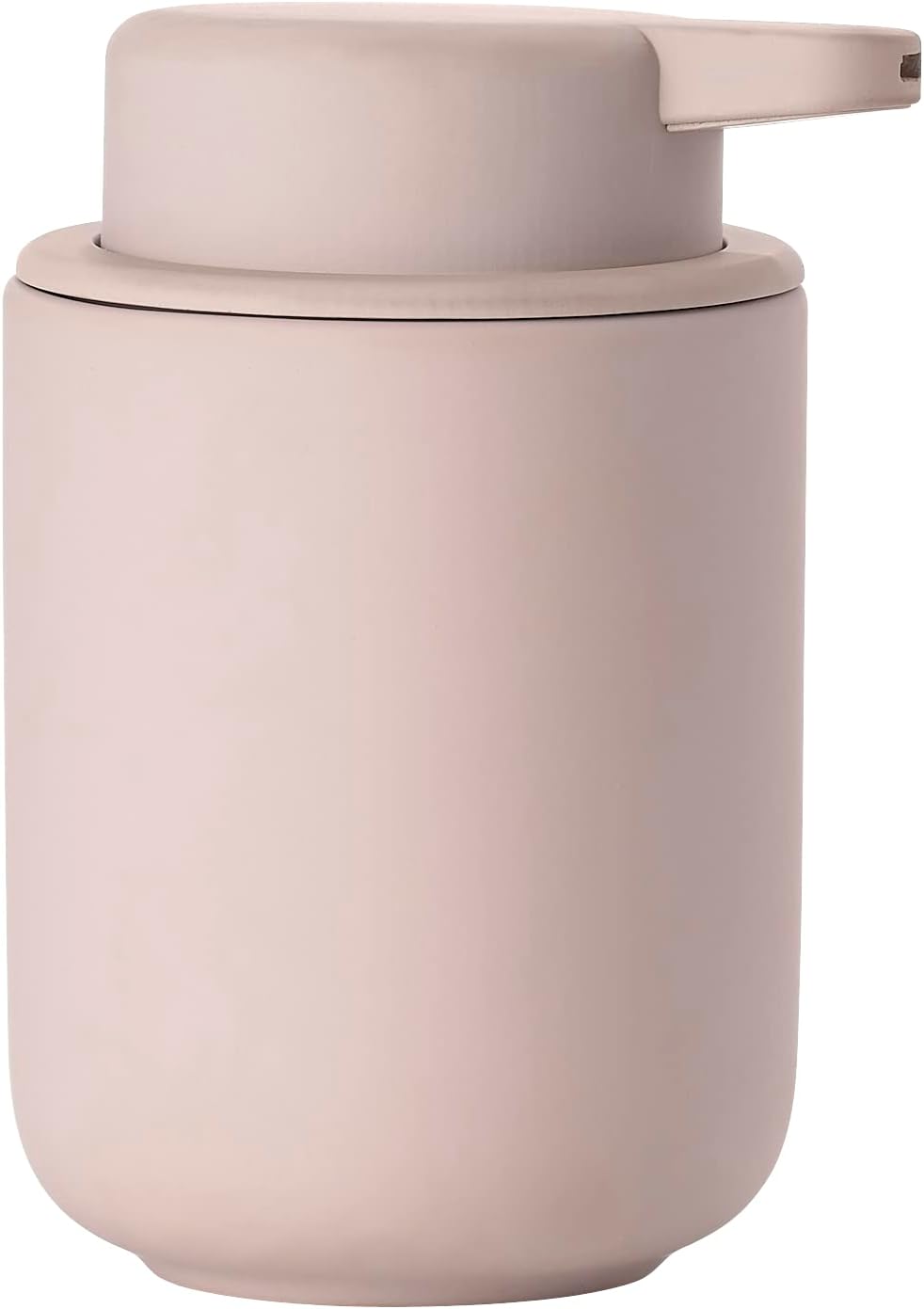 Zone DenmarkUme Soap Dispenser for Liquid Soap, Stoneware/Ceramic with Soft Touch Coating, Scandinavian Design, 250 ml, Height 12.8 cm, Nude