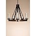 Kichler Lighting Barrington 5 Light Distressed Black and Wood Rustic Clear Glass Candle Chandelier, 24.02
