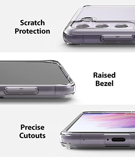 Ringke Fusion Compatible with Samsung Galaxy S21 FE Case, Clear Hard PC Back Shockproof TPU Bumper Protective Phone Cover for Galaxy S21 FE 5G (2021) - Transparent