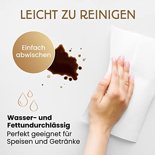 CLOUDANA 2 Stück Tischdecke Weiß Kunststoff - Bierzeltgarnitur, Fasching, Karneval, Ostern, Outdoor, Geburtstag