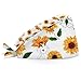 Bouffant Scrub Caps Printed Working Surgical Cap Regular Sunflowers Nurse Hats with Buttons and Sweatband Adjustable Tie Back Hat for Women Men Multi Color