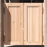 CUPKEE Rustic Style Cafe Swinging Doors,Interior Saloon Partition Door with Hinges, Auto Close Fence Half Waist Door, for Farm Home Store Counter Partition,B,W 30 x H 32in