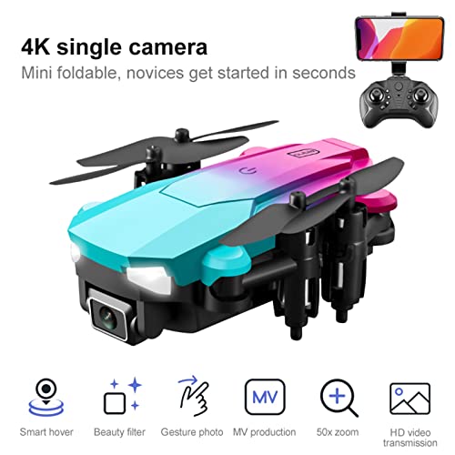 Caoy Mini Foldable Drone For Adults/Teenager, Rc Quadcopter With 4K Hd Camera Beginners, Intelligent Aircraft Wifi Fpv Live Video, One-Key Return, App Control, Altitude Hold (Single Camera, Colorb) #TOP2