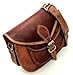 Firu-Handmade Women Vintage Style Genuine Brown Leather Crossbody Satchel Bag Handmade Purse