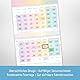 Häfft® 3-Monatskalender 2025 Wandkalender mit Datumsschieber Rainbow Bürokalender, Office-Kalender, Wandplaner mit Ferienterminen & Jahresübersicht - nachhaltig & klimafreundlich