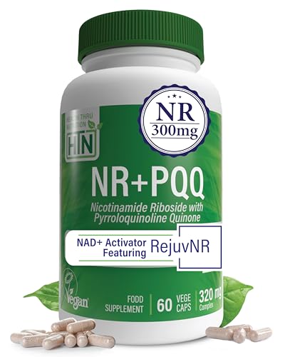 NR with PQQ | 300mg Nicotinamide Riboside + 20mg PQQ | Mitochondria Maximizer | Non-GMO | Pack of 60