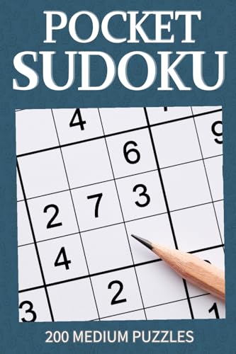 Pocket Sudoku Medium Edition: 200 Medium Puzzles with Solutions | 4 x 6 Compact Travel Friendly Size