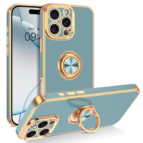 Coque iPhone 16 Pro antichoc béquille magnétique anneau support 360