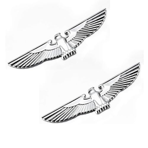 ONEMAJI 2 Pièces Emblème de Voiture pour Jaguar XE XEL XF XFL XJ F-Pace F-Type, Autocollant Métal 3D Décoration Carrosserie Logo de Garde-Boue Badge Styling Accessoires