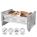[page_title]-VENTON Stabiler Minigrill - praktischer Reisegrill mit abnehmbaren Grillrost - leicht zu reinigender Camping-Grill