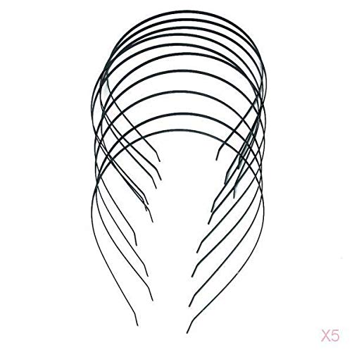3mm Black Metal Blank Plain Headbands Hair Bands Hair Styling Accessory Womens Kids Headwear Accessory Pack of 50PCS-image-42