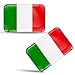 SkinoEu® 2 x Autocollants 3D Gel Résine Stickers Drapeau Italien Italia Italy Pour Voiture Moto Fenêtre Porte Casque de Scooter Skateboard Vélo PC Ordinateur Portable Tablette Tuning F 29